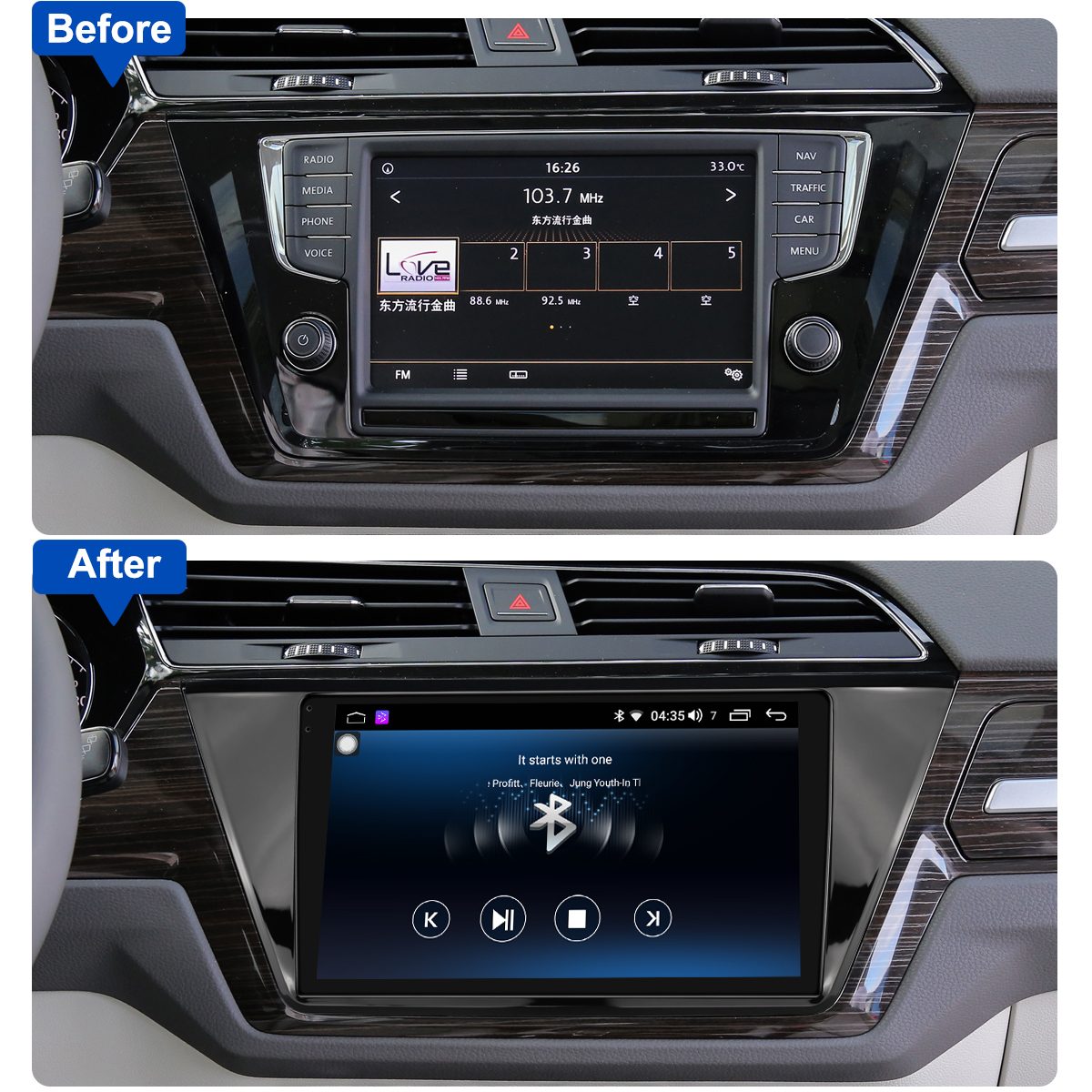 Joying 10.1 inch Big Screen Upgrade Radio for Volkswagen
